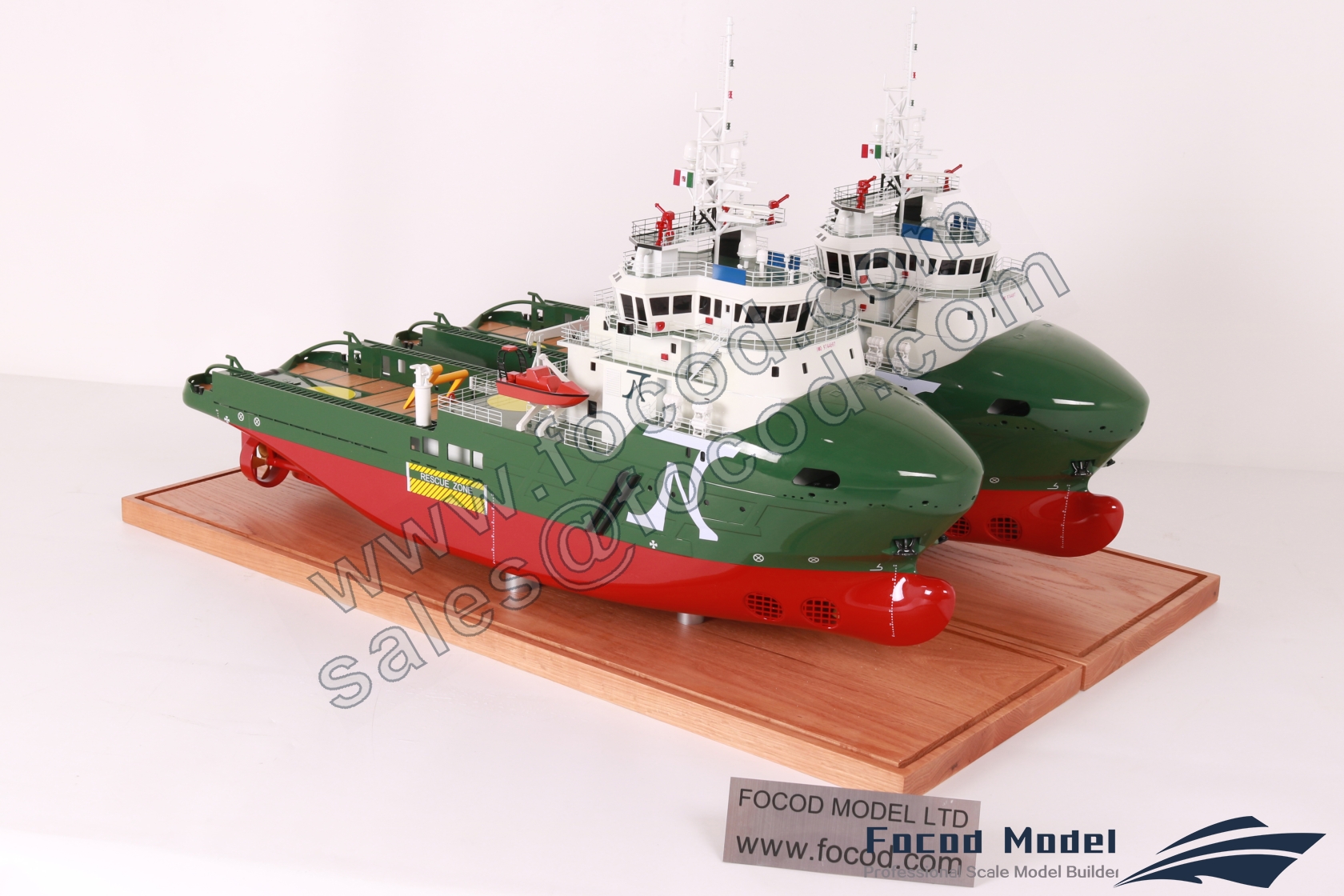 custom made model of 67m Multi Purpose Offshore Vessel